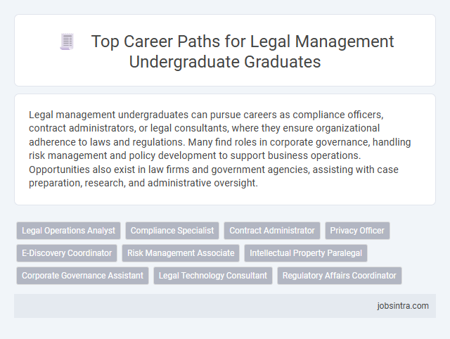 Top Career Paths for Legal Management Undergraduate Graduates