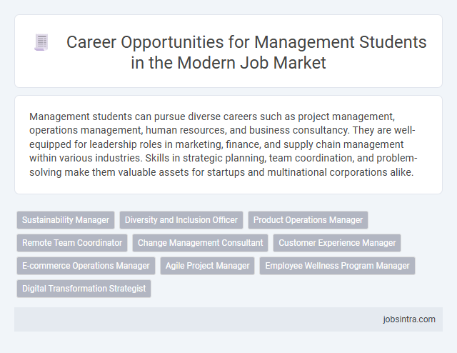 Career Opportunities for Management Students in the Modern Job Market