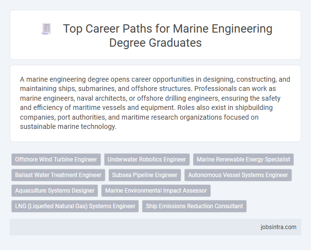 Top Career Paths for Marine Engineering Degree Graduates
