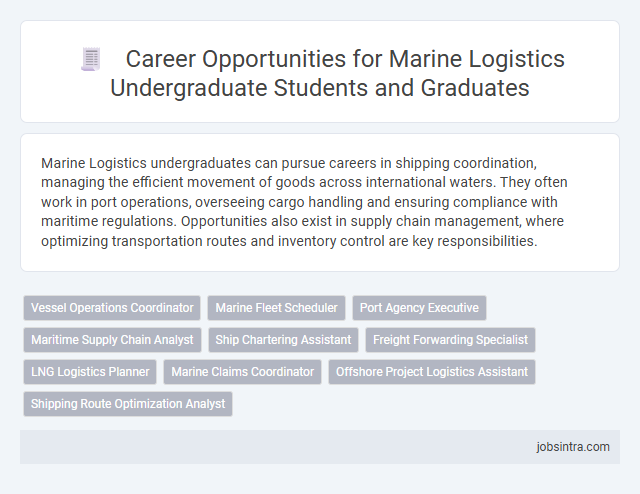 Career Opportunities for Marine Logistics Undergraduate Students and Graduates