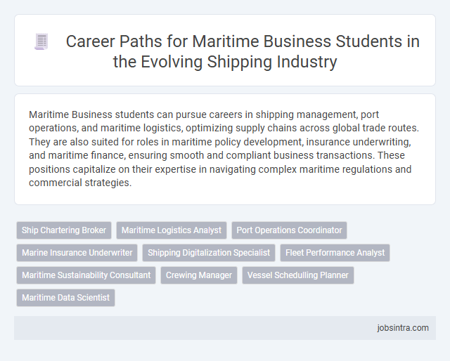 Career Paths for Maritime Business Students in the Evolving Shipping Industry