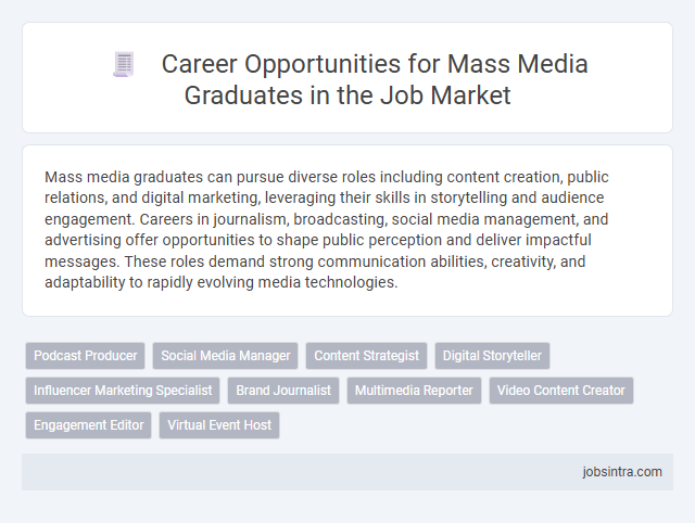 Career Opportunities for Mass Media Graduates in the Job Market
