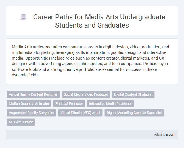 Career Paths for Media Arts Undergraduate Students and Graduates