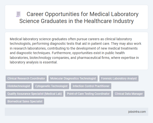 Career Opportunities for Medical Laboratory Science Graduates in the Healthcare Industry