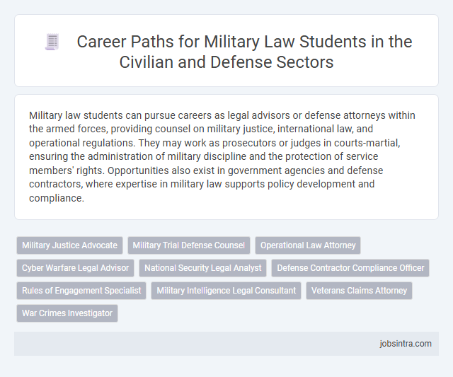 Career Paths for Military Law Students in the Civilian and Defense Sectors