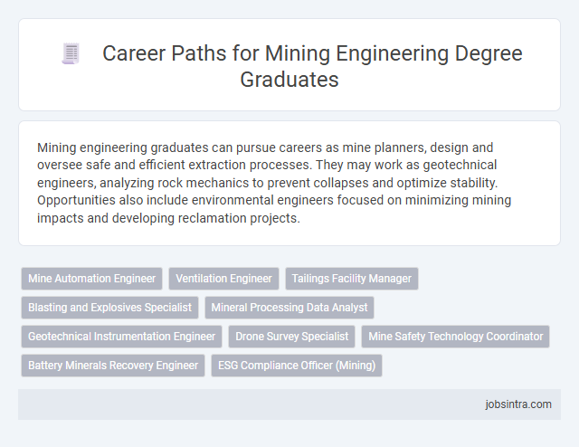 Career Paths for Mining Engineering Degree Graduates