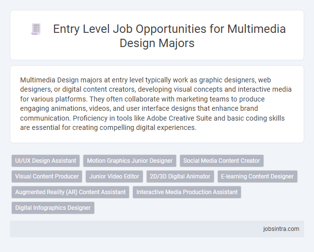 Entry Level Job Opportunities for Multimedia Design Majors