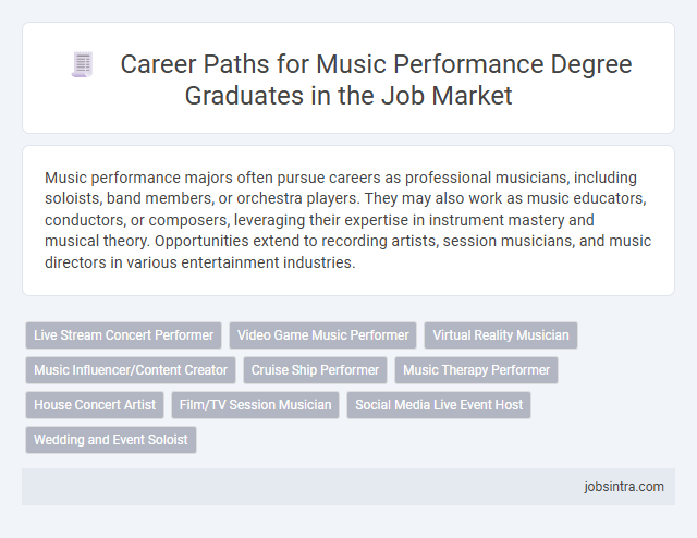 Career Paths for Music Performance Degree Graduates in the Job Market