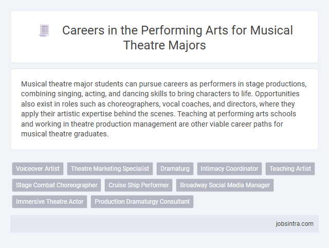 Careers in the Performing Arts for Musical Theatre Majors