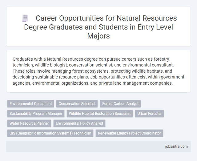 Career Opportunities for Natural Resources Degree Graduates and Students in Entry Level Majors