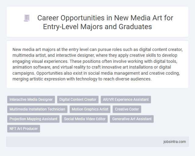 Career Opportunities in New Media Art for Entry-Level Majors and Graduates
