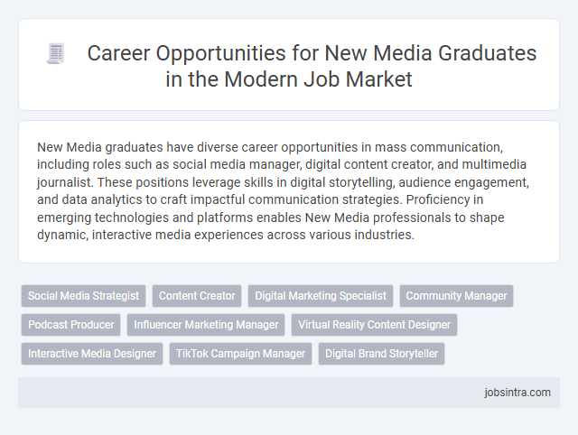 Career Opportunities for New Media Graduates in the Modern Job Market