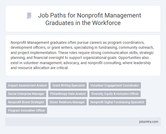 Job Paths for Nonprofit Management Graduates in the Workforce