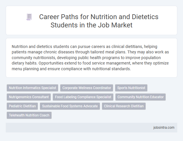 Career Paths for Nutrition and Dietetics Students in the Job Market