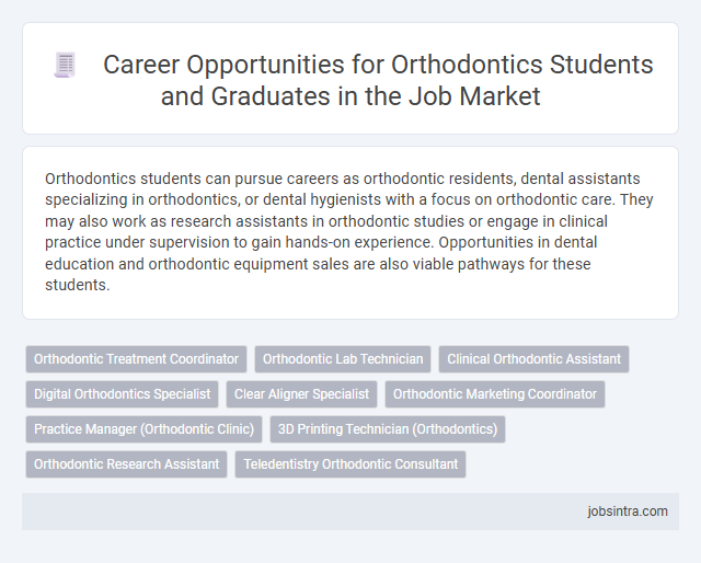 Career Opportunities for Orthodontics Students and Graduates in the Job Market