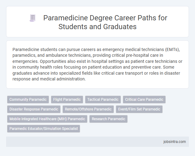 Paramedicine Degree Career Paths for Students and Graduates