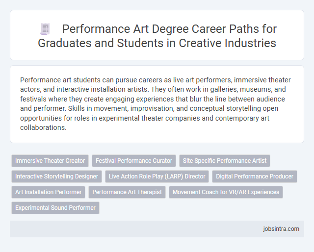Performance Art Degree Career Paths for Graduates and Students in Creative Industries