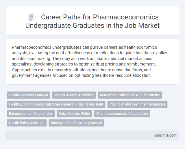 Career Paths for Pharmacoeconomics Undergraduate Graduates in the Job Market