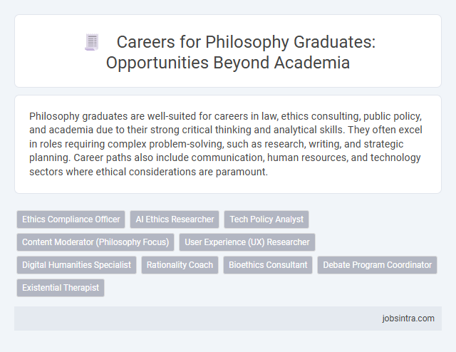 Careers for Philosophy Graduates: Opportunities Beyond Academia