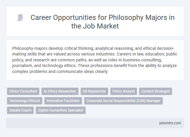 Career Opportunities for Philosophy Majors in the Job Market