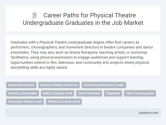Career Paths for Physical Theatre Undergraduate Graduates in the Job Market
