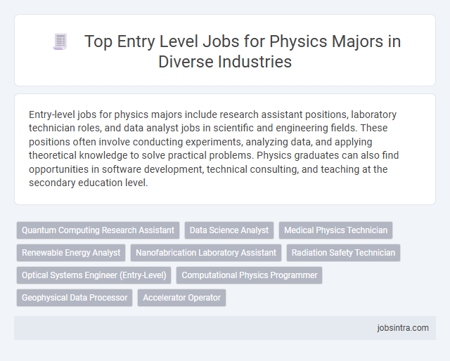 Top Entry Level Jobs for Physics Majors in Diverse Industries