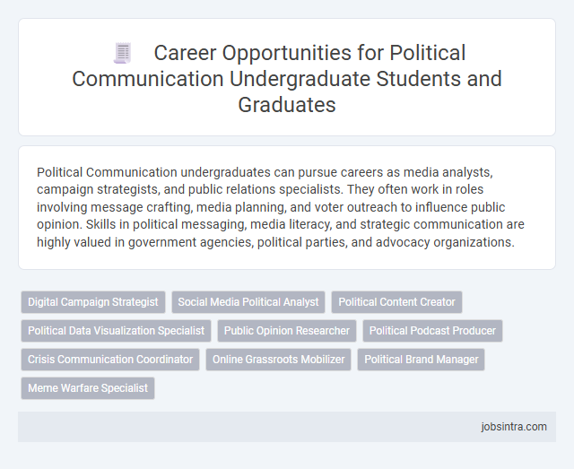 Career Opportunities for Political Communication Undergraduate Students and Graduates