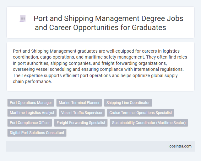 Port and Shipping Management Degree Jobs and Career Opportunities for Graduates