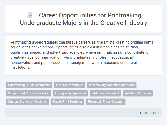 Career Opportunities for Printmaking Undergraduate Majors in the Creative Industry