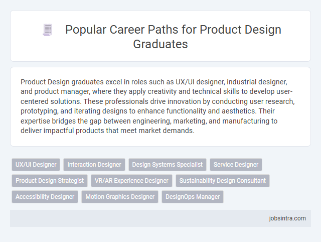 Popular Career Paths for Product Design Graduates