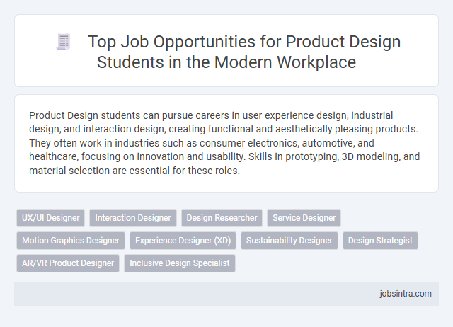 Top Job Opportunities for Product Design Students in the Modern Workplace