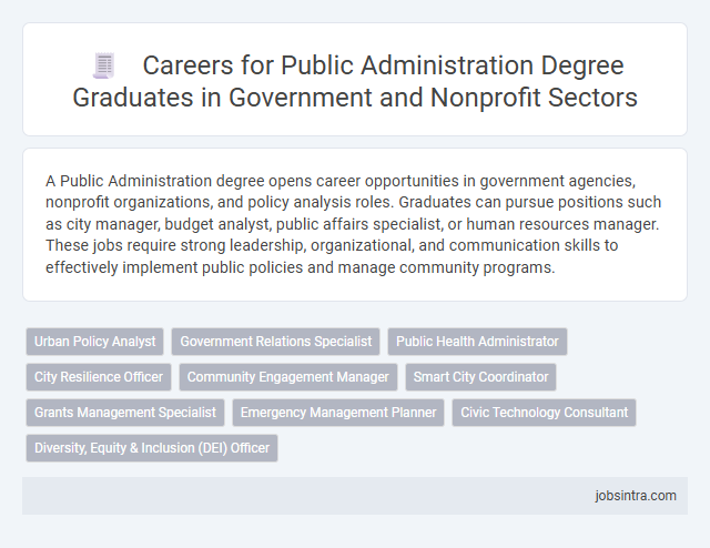 Careers for Public Administration Degree Graduates in Government and Nonprofit Sectors