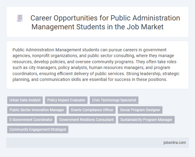 Career Opportunities for Public Administration Management Students in the Job Market