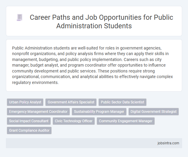 Career Paths and Job Opportunities for Public Administration Students