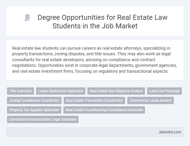 Degree Opportunities for Real Estate Law Students in the Job Market