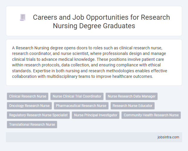 Careers and Job Opportunities for Research Nursing Degree Graduates