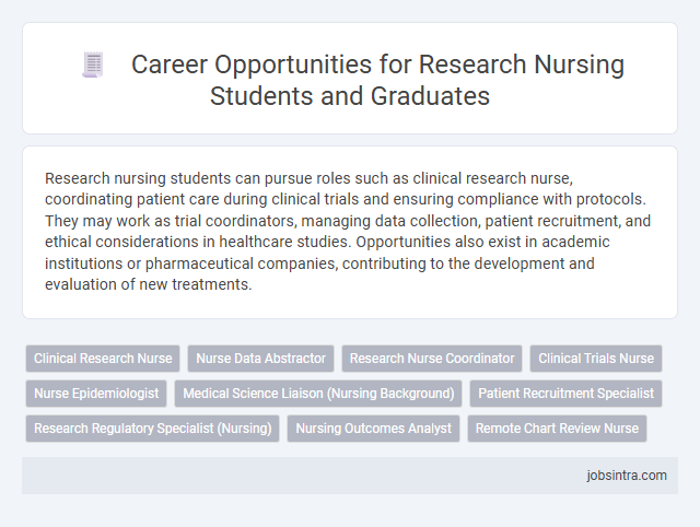Career Opportunities for Research Nursing Students and Graduates