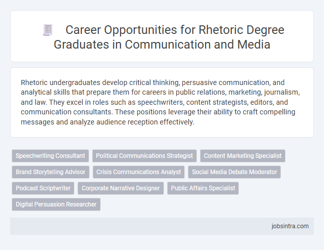 Career Opportunities for Rhetoric Degree Graduates in Communication and Media