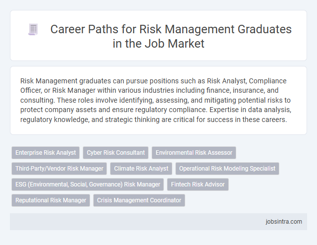 Career Paths for Risk Management Graduates in the Job Market