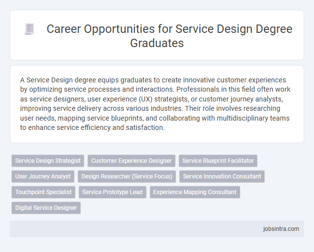 Career Opportunities for Service Design Degree Graduates