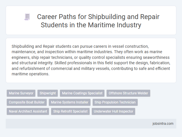 Career Paths for Shipbuilding and Repair Students in the Maritime Industry