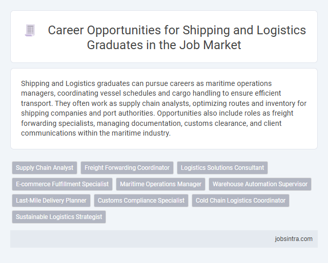 Career Opportunities for Shipping and Logistics Graduates in the Job Market