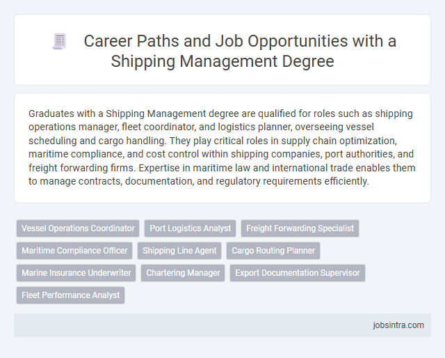 Career Paths and Job Opportunities with a Shipping Management Degree
