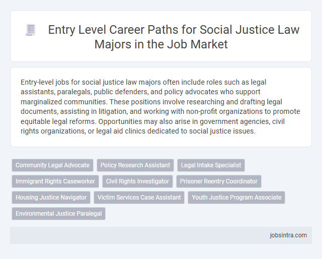 Entry Level Career Paths for Social Justice Law Majors in the Job Market