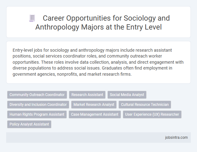 Career Opportunities for Sociology and Anthropology Majors at the Entry Level