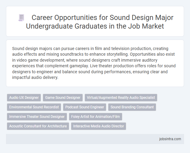 Career Opportunities for Sound Design Major Undergraduate Graduates in the Job Market