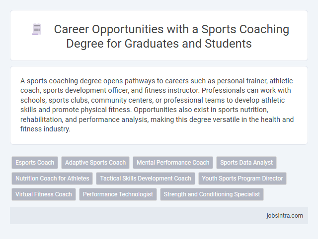 Career Opportunities with a Sports Coaching Degree for Graduates and Students