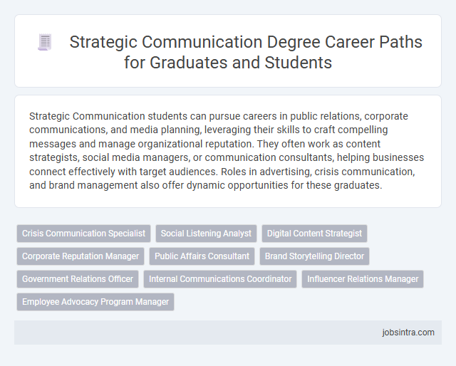 Strategic Communication Degree Career Paths for Graduates and Students