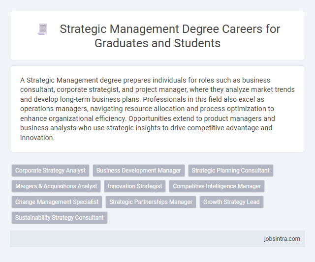 Strategic Management Degree Careers for Graduates and Students