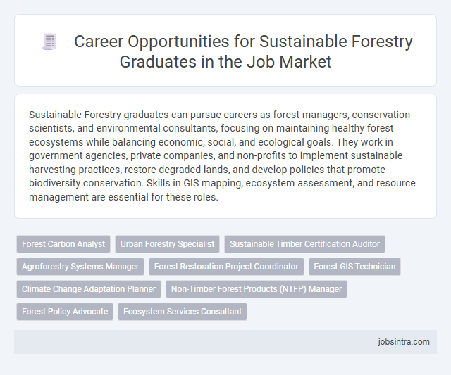 Career Opportunities for Sustainable Forestry Graduates in the Job Market